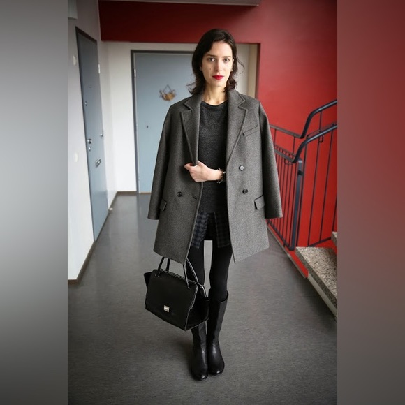 ISABEL MARANT Pour H&M Tailored Grey Coat Size 4 - Picture 2 of 7